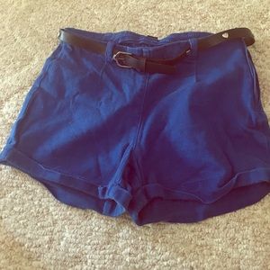 Vibrant blue short shorts